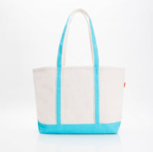 Load image into Gallery viewer, Personalized Canvas Boat Tote Bag | Embroidered Monogram, Zippered
