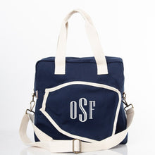 Load image into Gallery viewer, Navy Pickleball bag with monogram