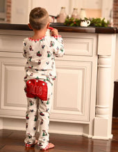 Load image into Gallery viewer, Christmas on the Farm Butt Flap Pajamas with name for kids