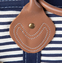 Load image into Gallery viewer, Navy Striped Weekender Bag