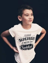 Load image into Gallery viewer, Superhero and sidekick sibling shirts