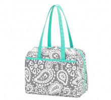 Load image into Gallery viewer, Grey Paisley Cooler Tote