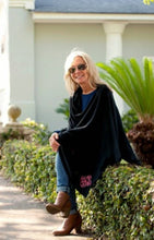Load image into Gallery viewer, Black Knit Pullover Poncho
