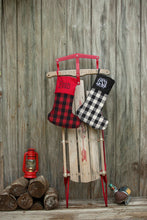 Load image into Gallery viewer, Personalized Buffalo Check Christmas Stocking