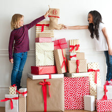 Load image into Gallery viewer, Personalized Burlap Christmas Stocking | Burlap Stocking with pom poms | Monogrammed Ruffle Christmas Stocking