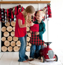 Load image into Gallery viewer, Personalized Buffalo Check Christmas Stocking