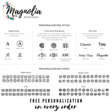 Load image into Gallery viewer, Monogram Stripe Tote | Custom Shoulder Bag | Personalized Tote Bag with Vegan Leather Accents