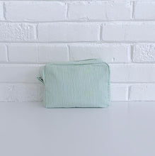 Load image into Gallery viewer, Monogrammed Seersucker Cosmetic bag