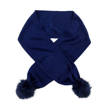 Load image into Gallery viewer, Monogrammed pom pom scarf for kids