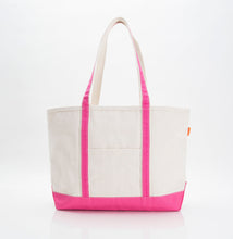 Load image into Gallery viewer, Personalized Canvas Tote Bag for Women | Extra Large Size 24 oz | Embroidered Monogram | Beach