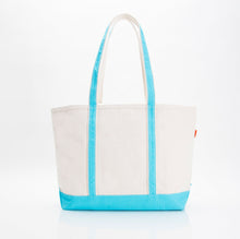 Load image into Gallery viewer, Personalized Canvas Tote Bag for Women | Extra Large Size 24 oz | Embroidered Monogram | Beach