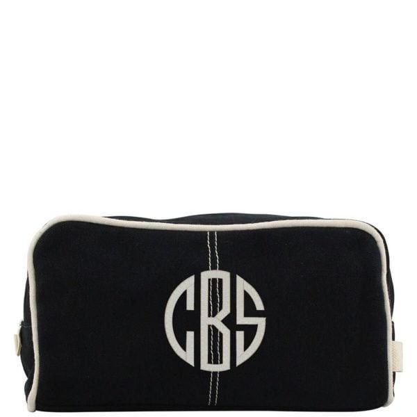 Personalized canvas dopp kit