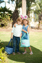 Load image into Gallery viewer, Personalized Checkered Easter Basket, Embroidered Name
