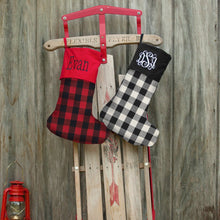 Load image into Gallery viewer, Buffalo Check Christmas Stocking
