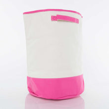 Load image into Gallery viewer, Monogrammed Canvas Laundry Hamper | Nursery Toy Storage

