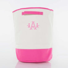 Load image into Gallery viewer, Monogrammed Canvas Laundry Hamper | Nursery Toy Storage

