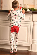 Load image into Gallery viewer, Christmas on the Farm Butt Flap Pajamas with name for kids
