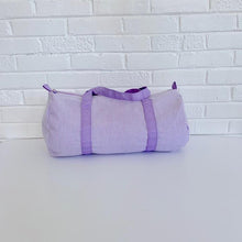 Load image into Gallery viewer, Purple Seersucker Duffle Bag
