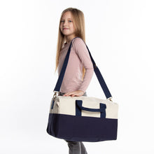 Load image into Gallery viewer, Navy Kids Weekender Bag
