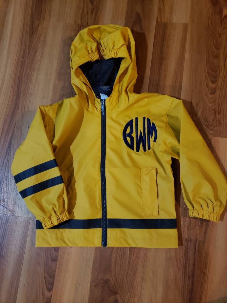 Personalized Toddler Rain Jacket - Personalized Rain Coat - Lightweight - Unisex Style - Reflective