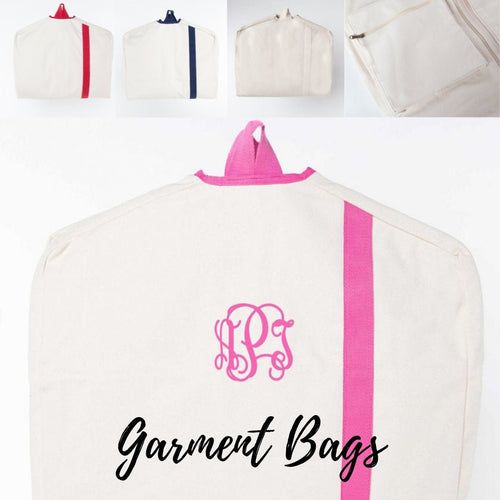 Monogrammed Canvas Garment Bag